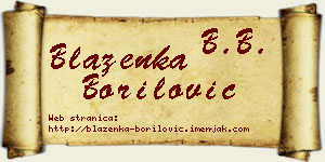 Blaženka Borilović vizit kartica